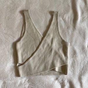 A&F beige Knitted tank top